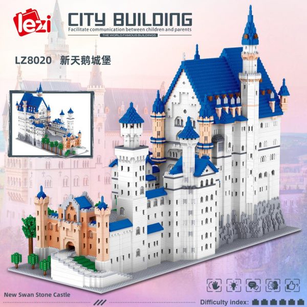 11810pcs New Swan Stone Castle Micro Building Blocks Famous Architecture LZ8020 Mini Bricks Kid Blocks Toys1 - LOZ™ MINI BLOCKS