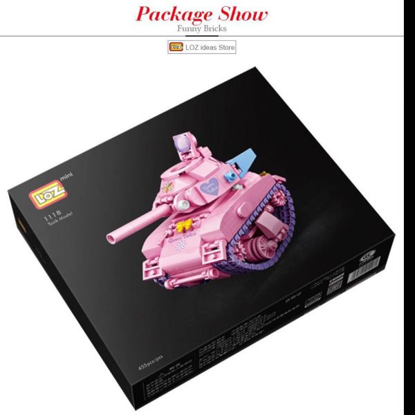 LOZ Mini Blocks Cute Pink Tank Official LOZ BLOCKS STORE