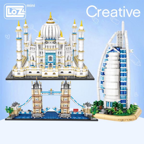 LOZ Mini Building Block London Tower Bridge Aegis Sailing Hotel Official LOZ BLOCKS STORE