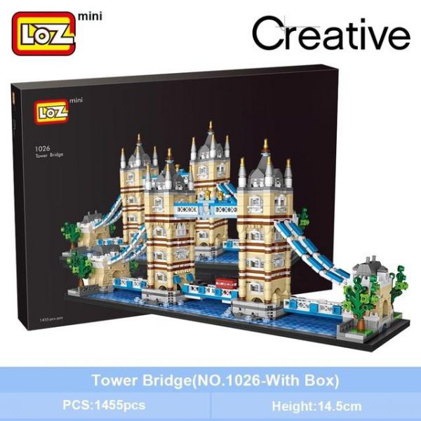 LOZ Mini Building Block London Tower Bridge Aegis Sailing Hotel Official LOZ BLOCKS STORE