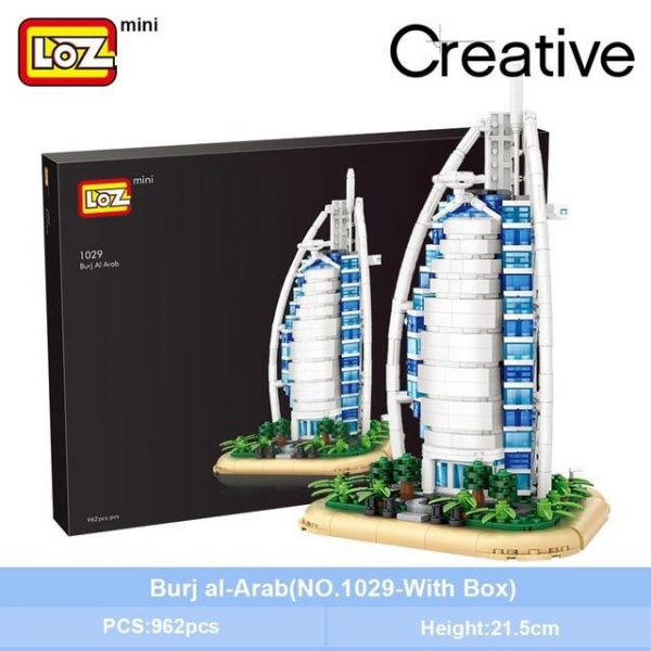 LOZ Mini Building Block London Tower Bridge Aegis Sailing Hotel Official LOZ BLOCKS STORE