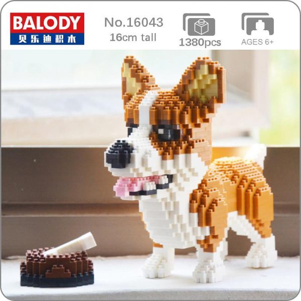 Balody 16043 Animal Welsh Corgi Dog Official LOZ BLOCKS STORE