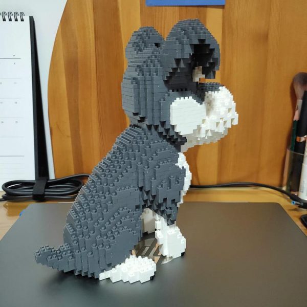 Balody 16049 Grey Schnauzer Dog Official LOZ BLOCKS STORE