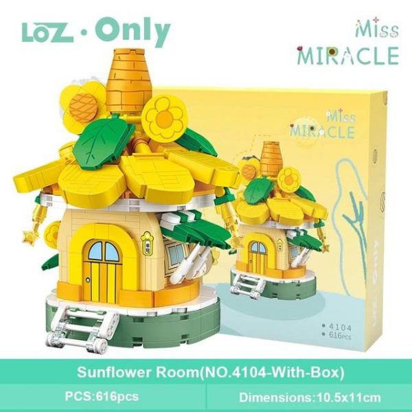 LOZ Mini Building Blocks Mushroom & Sunflower Room Official LOZ BLOCKS STORE