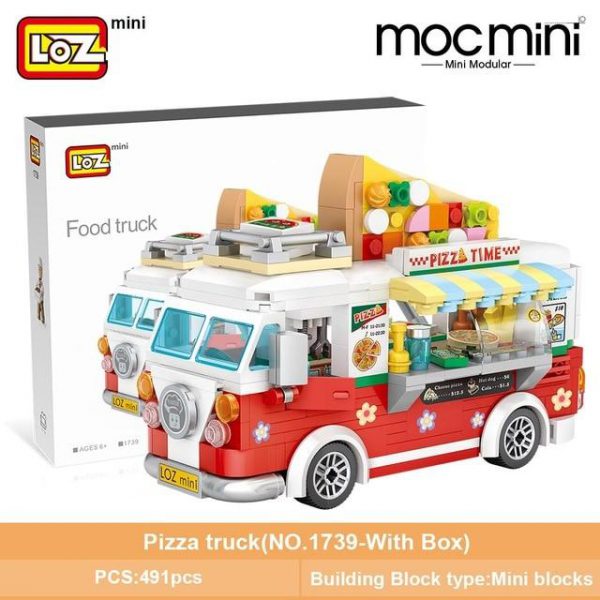 LOZ Mini Blocks Pizza Cart Coffee Cart Official LOZ BLOCKS STORE