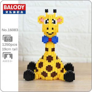 Balody 16083  Animal Yellow Giraffe Sit Official LOZ BLOCKS STORE