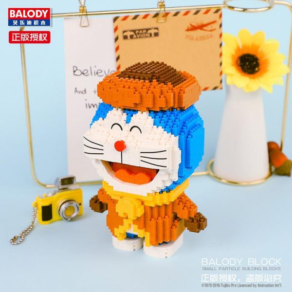 Balody 16134 Anime Doraemon Cat Robot Winter Official LOZ BLOCKS STORE