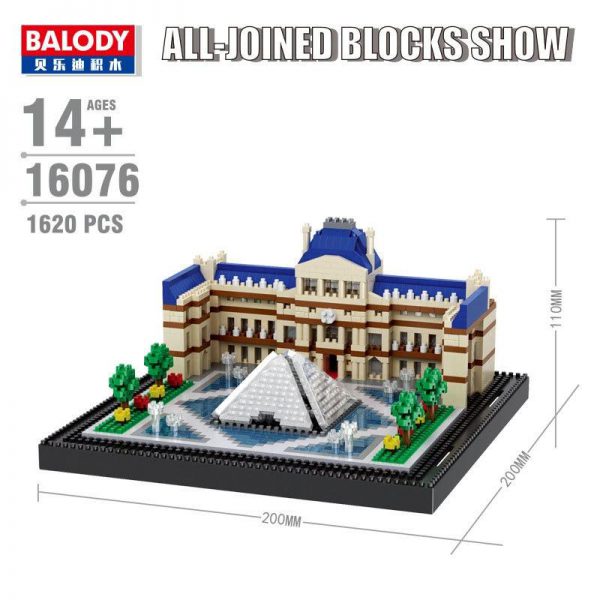 Balody Musee du Louvre World Architecture Official LOZ BLOCKS STORE
