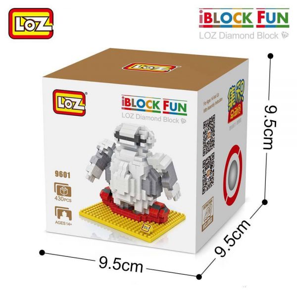 LOZ Diamond Blocks Cartoon White Robot Official LOZ BLOCKS STORE
