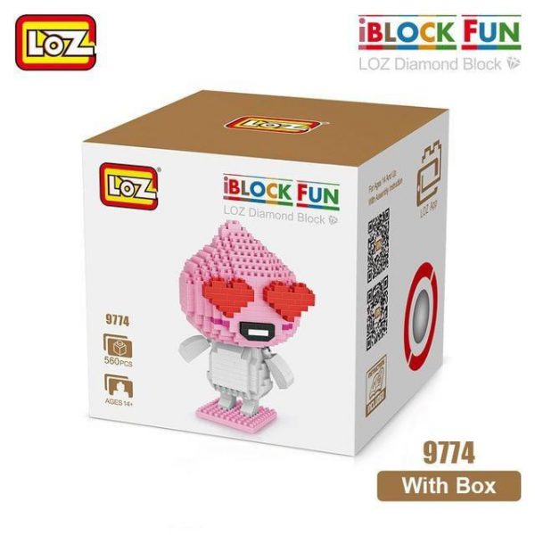 LOZ Diamond Blocks Smile Love Stool Cartoon Animals Official LOZ BLOCKS STORE