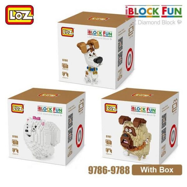 LOZ Diamond Blocks Smile Love Stool Cartoon Animals Official LOZ BLOCKS STORE