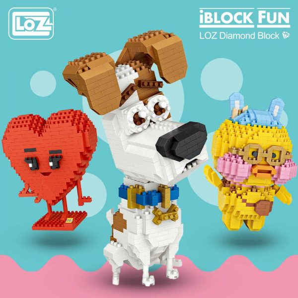 LOZ Diamond Blocks Smile Love Stool Cartoon Animals Official LOZ BLOCKS STORE