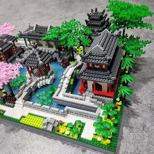 BS 801 China Ancient Architecutre Dream Yard Garden Temple Lake Tree Mini Diamond Blocks Bricks Building 3 - LOZ™ MINI BLOCKS