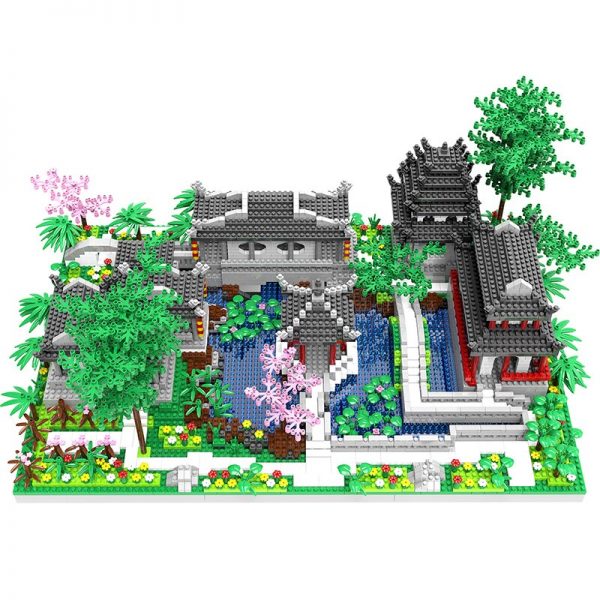 BS 801 China Ancient Architecutre Dream Yard Garden Temple Lake Tree Mini Diamond Blocks Bricks Building 5 - LOZ™ MINI BLOCKS