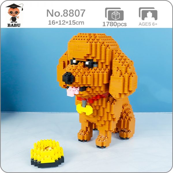 Babu 8807 Standard Poodle Dog Animal World Pet 3D Model 1780pcs DIY Mini Diamond Blocks Bricks - LOZ™ MINI BLOCKS