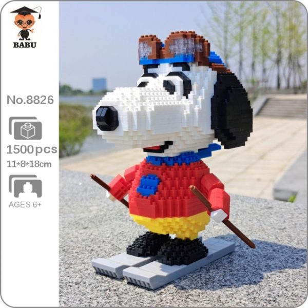 Babu 8826 Snoopy Skiing - LOZ™ MINI BLOCKS
