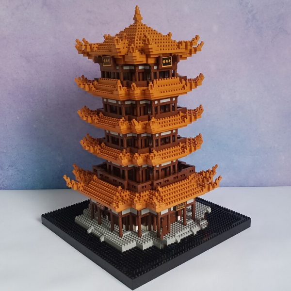 Balody 16068 World Architecture Yellow Crane Tower Pagoda Model DIY Mini Diamond Blocks Bricks Building Toy 1 - LOZ™ MINI BLOCKS