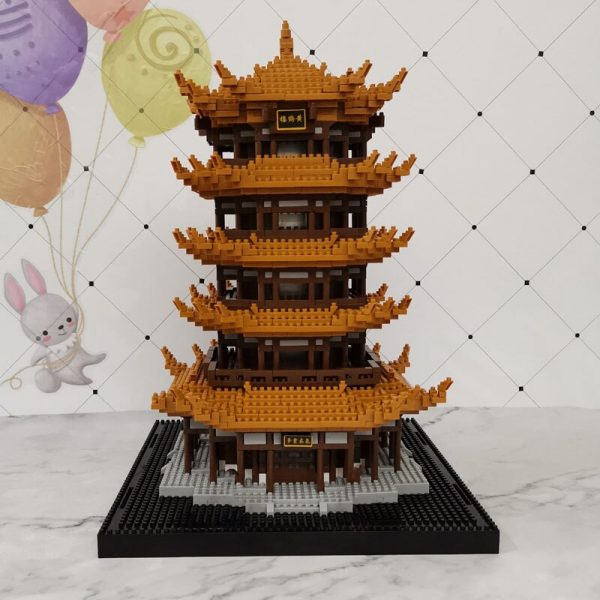 Balody 16068 World Architecture Yellow Crane Tower Pagoda Model DIY Mini Diamond Blocks Bricks Building Toy 2 - LOZ™ MINI BLOCKS