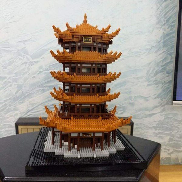 Balody 16068 World Architecture Yellow Crane Tower Pagoda Model DIY Mini Diamond Blocks Bricks Building Toy 3 - LOZ™ MINI BLOCKS