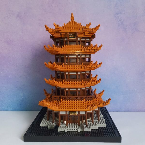 Balody 16068 World Architecture Yellow Crane Tower Pagoda Model DIY Mini Diamond Blocks Bricks Building Toy 5 - LOZ™ MINI BLOCKS