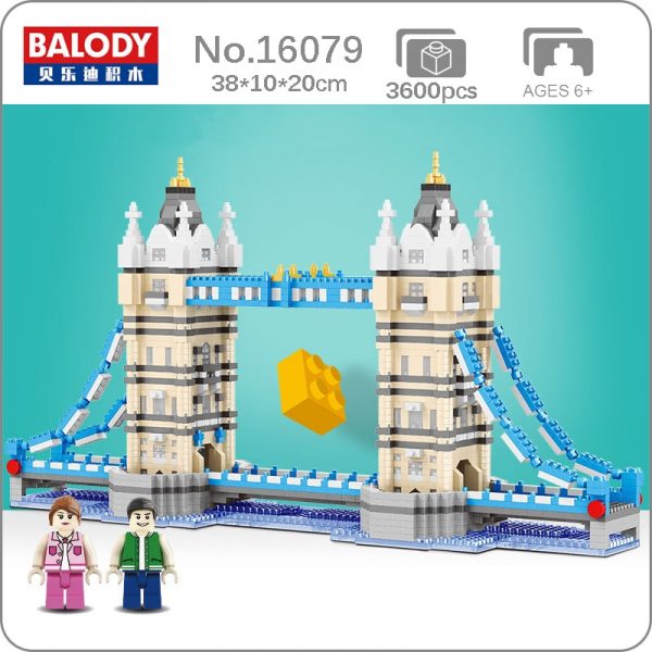 Balody 16079 Architecture The Tower Bridge of London 3D Model DIY Mini Diamond Blocks Bricks Building - LOZ™ MINI BLOCKS
