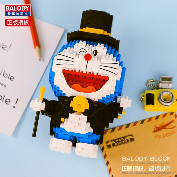 Balody 16132 Anime Doraemon Cat Robot Gentleman Animal 3D Model DIY Mini Diamond Blocks Bricks Building 4 - LOZ™ MINI BLOCKS