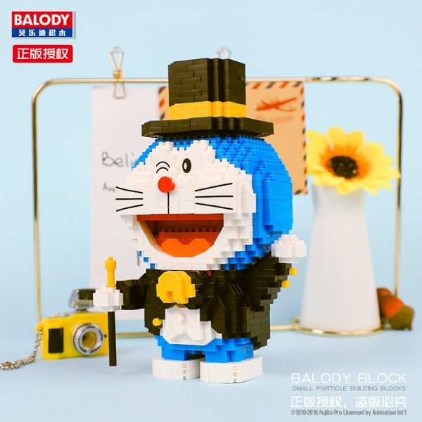 Balody 16132 Anime Doraemon Cat Robot Gentleman Animal 3D Model DIY Mini Diamond Blocks Bricks Building 5 - LOZ™ MINI BLOCKS