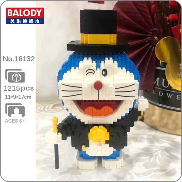 Balody 16132 Anime Doraemon Cat Robot Gentleman Animal 3D Model DIY Mini Diamond Blocks Bricks Building - LOZ™ MINI BLOCKS