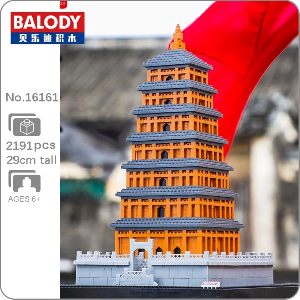 Balody 16161 World Famous Architecture Wild Goose Pagoda Tower DIY Mini Diamond Blocks Bricks Building Toy - LOZ™ MINI BLOCKS