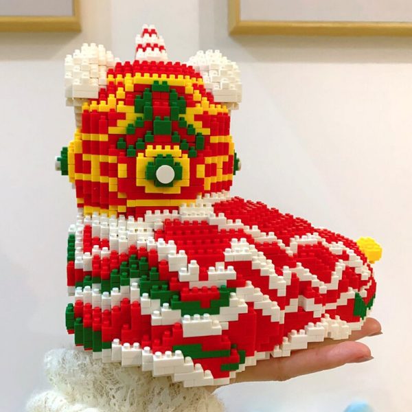 Balody 16223 China Spring Festival Lion Dance Animal 3D Model DIY Mini Diamond Blocks Bricks Building 2 - LOZ™ MINI BLOCKS