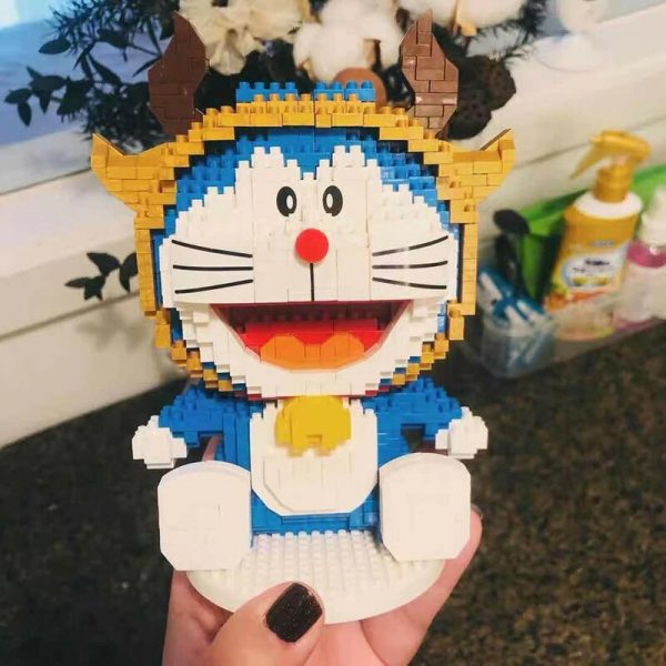 Balody 16225 Zodiac Anime Doraemon Taurus Cat Robot Animal Pet Model Mini Diamond Blocks Bricks Building 3 - LOZ™ MINI BLOCKS