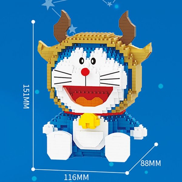 Balody 16225 Zodiac Anime Doraemon Taurus Cat Robot Animal Pet Model Mini Diamond Blocks Bricks Building 5 - LOZ™ MINI BLOCKS