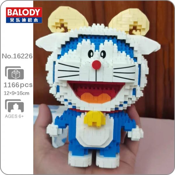 Balody 16226 Zodiac Anime Doraemon Aries Cat Robot Animal Pet Model Mini Diamond Blocks Bricks Building - LOZ™ MINI BLOCKS