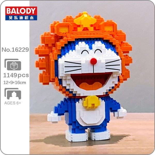 Balody 16229 Zodiac Anime Doraemon Leo Cat Robot Animal Pet 3D Model Mini Diamond Blocks Bricks - LOZ™ MINI BLOCKS