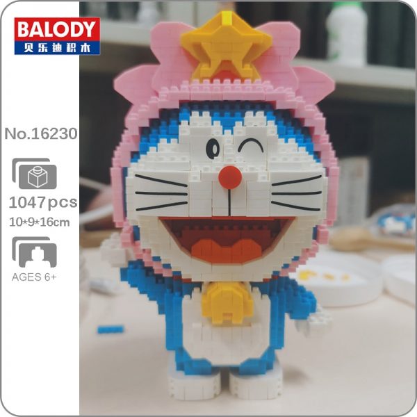 Balody 16230 Zodiac Anime Doraemon Virgo Cat Robot Animal Pet Model Mini Diamond Blocks Bricks Building - LOZ™ MINI BLOCKS