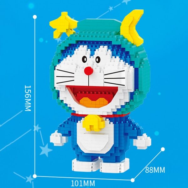 Balody 16231 Zodiac Anime Doraemon Libra Cat Robot Animal Pet Model Mini Diamond Blocks Bricks Building 2 - LOZ™ MINI BLOCKS