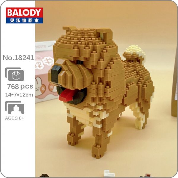 Balody 18241 Cartoon Chow Chow Chowdren Dog Animal Pet 3D Model DIY Mini Diamond Blocks Bricks - LOZ™ MINI BLOCKS