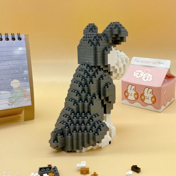 Balody 18242 Cartoon Standard Schnauzer Dog Animal Pet 3D Model DIY Mini Diamond Blocks Bricks Building 3 - LOZ™ MINI BLOCKS