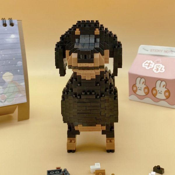 Balody 18244 Cartoon Black Dachshund Dog Animal Pet 3D Model DIY Mini Diamond Blocks Bricks Building 2 - LOZ™ MINI BLOCKS