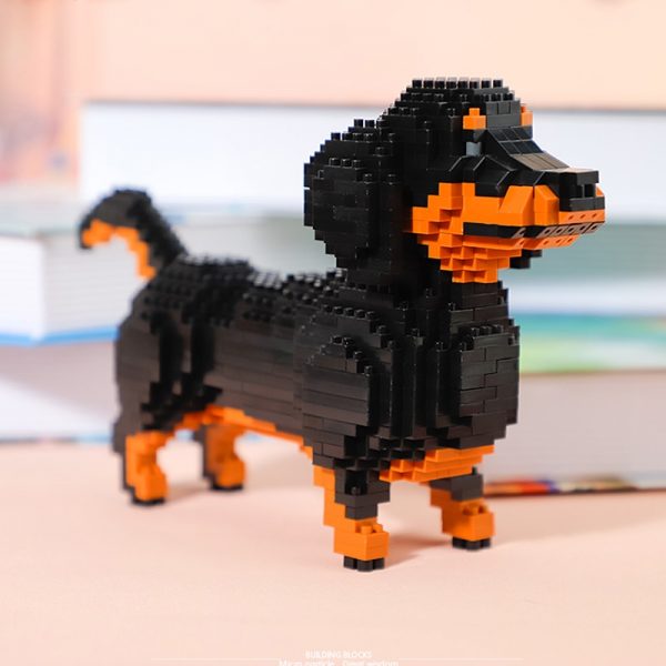 Balody 18244 Cartoon Black Dachshund Dog Animal Pet 3D Model DIY Mini Diamond Blocks Bricks Building 5 - LOZ™ MINI BLOCKS