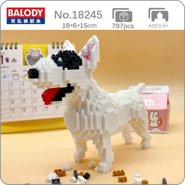 Balody 18245 American Pit Bull Terrier Dog Animal Pet 3D Model DIY Mini Diamond Blocks Bricks - LOZ™ MINI BLOCKS