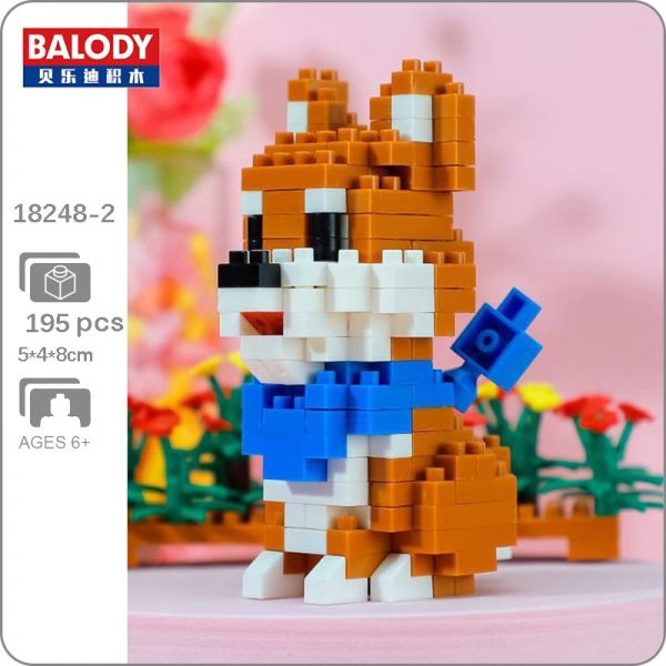 Balody 18248 2 Animal World Shiba Breed Dog Pet Scarf 3D Model DIY Mini Diamond Blocks - LOZ™ MINI BLOCKS