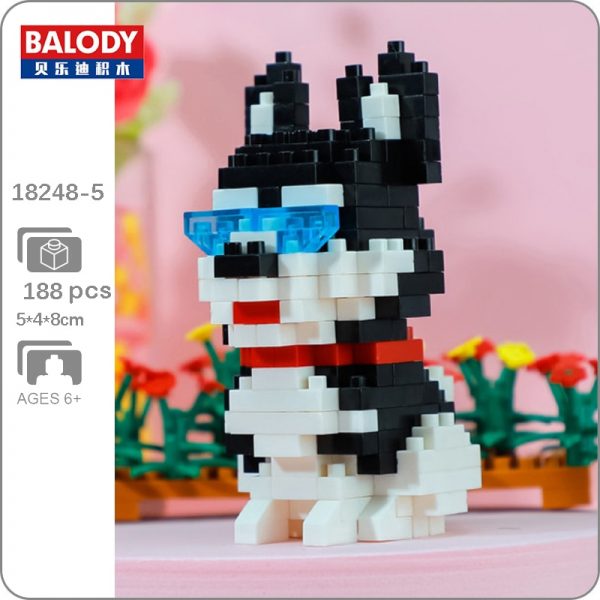 Balody 18248 5 Animal World Siberian Husky Dog Sit Pet 3D Model DIY Mini Diamond Blocks - LOZ™ MINI BLOCKS