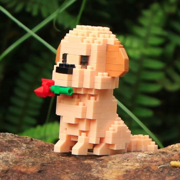 Balody 18248 6 Animal World Golden Retriever Dog Pet Rose Flower DIY Mini Diamond Blocks Bricks 1 - LOZ™ MINI BLOCKS