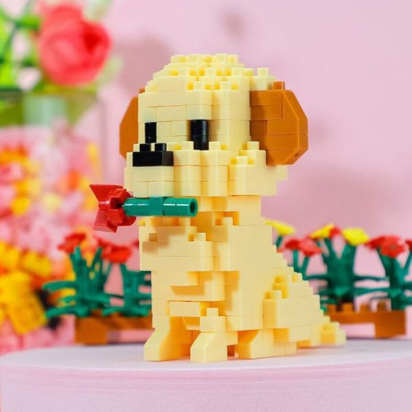 Balody 18248 6 Animal World Golden Retriever Dog Pet Rose Flower DIY Mini Diamond Blocks Bricks 2 - LOZ™ MINI BLOCKS