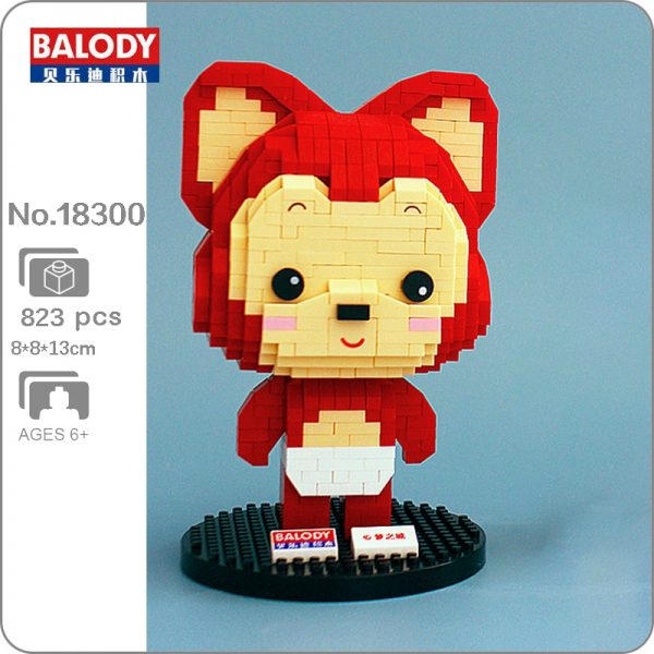 Balody 18300 Little Red Baby Fox Boy Pet Cute Cartoon Animal Model Mini Diamond Blocks Bricks - LOZ™ MINI BLOCKS