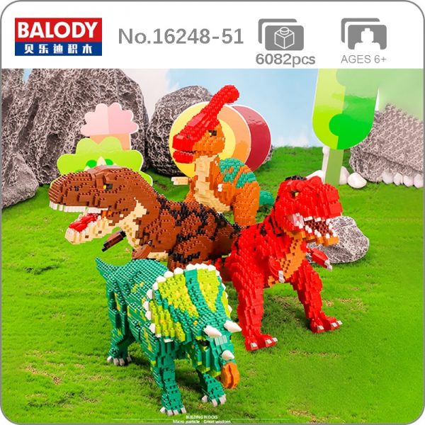 Balody Jurassic Dinosaur Tyrannosaurus Torvosaurus Parasaurolophus Mini Diamond Blocks Bricks Building Toy for Children no - LOZ™ MINI BLOCKS