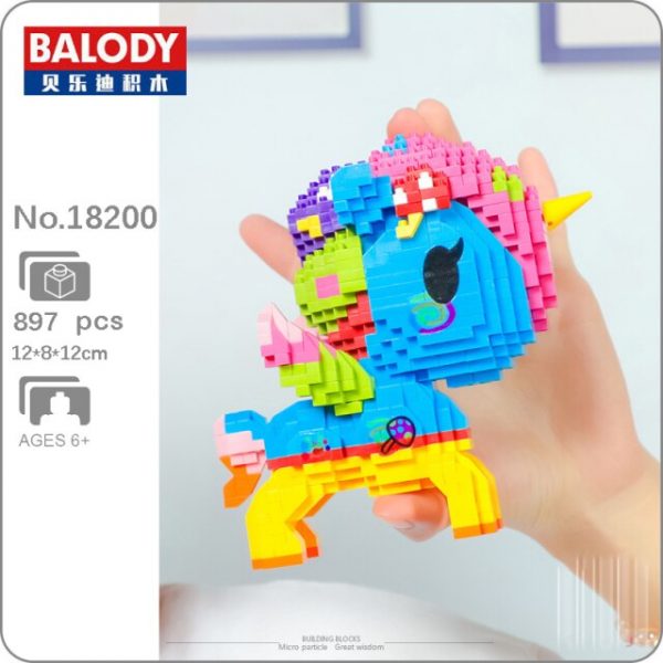 Balody Rainbow Horn Fly Horse Sakura Heart Star Animal Figures Mini Diamond Blocks Bricks Building Toy 11.jpg 640x640 11 - LOZ™ MINI BLOCKS