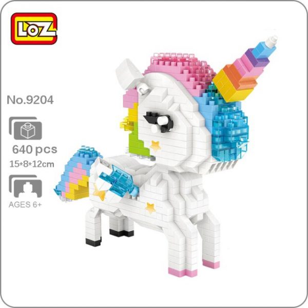 Balody Rainbow Horn Fly Horse Sakura Heart Star Animal Figures Mini Diamond Blocks Bricks Building Toy 4.jpg 640x640 4 - LOZ™ MINI BLOCKS