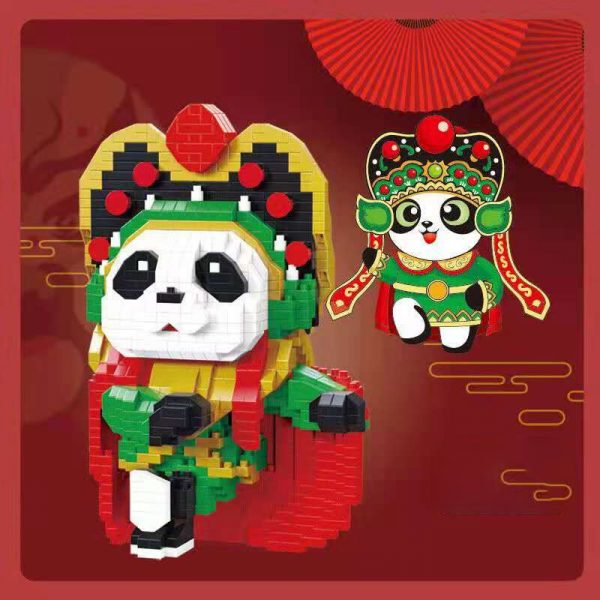 DAIA 668 43 China Ancient Sichuan Opera Green Costume Panda Actor 3D Mini Diamond Blocks Bricks 2 - LOZ™ MINI BLOCKS